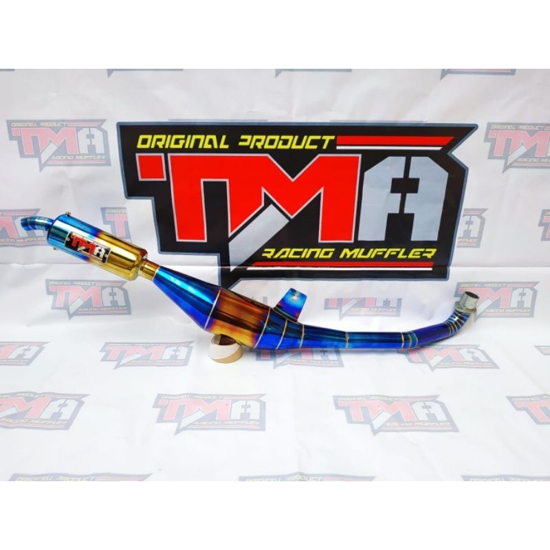 Knalpot racing Fiz R - Fiz - Force 1 Blue Original TMA RACING