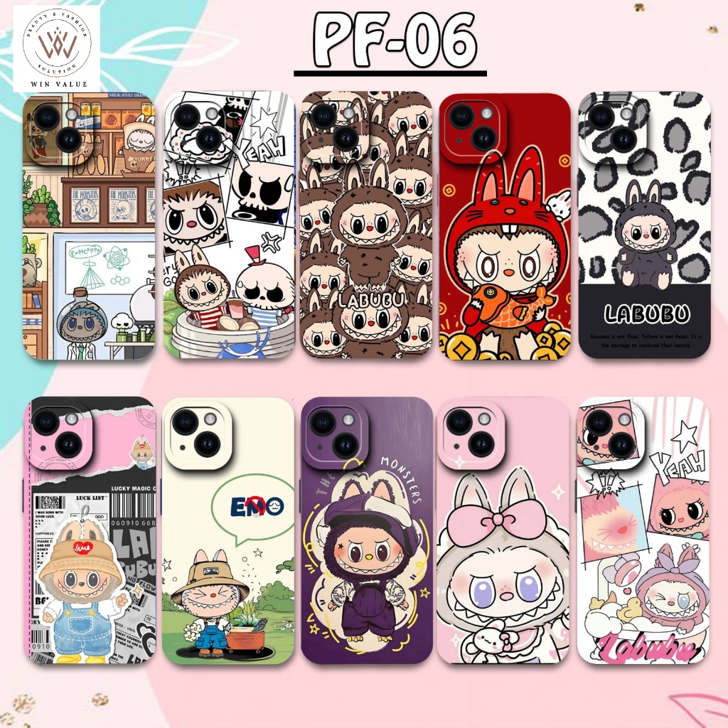 Oppo A60 Oppo A54 4g Oppo Reno 2 Softcase gambar La bubu PF-06 full cover Case Oppo A60 Oppo A54 4g 