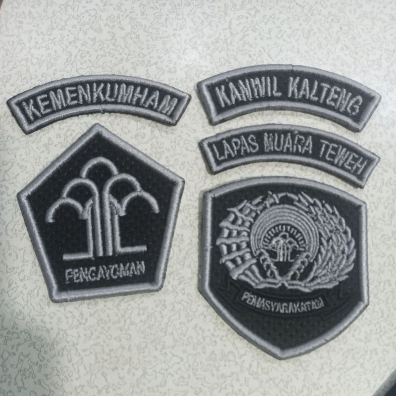 badge PDH kemenkumham timbul/ 3d