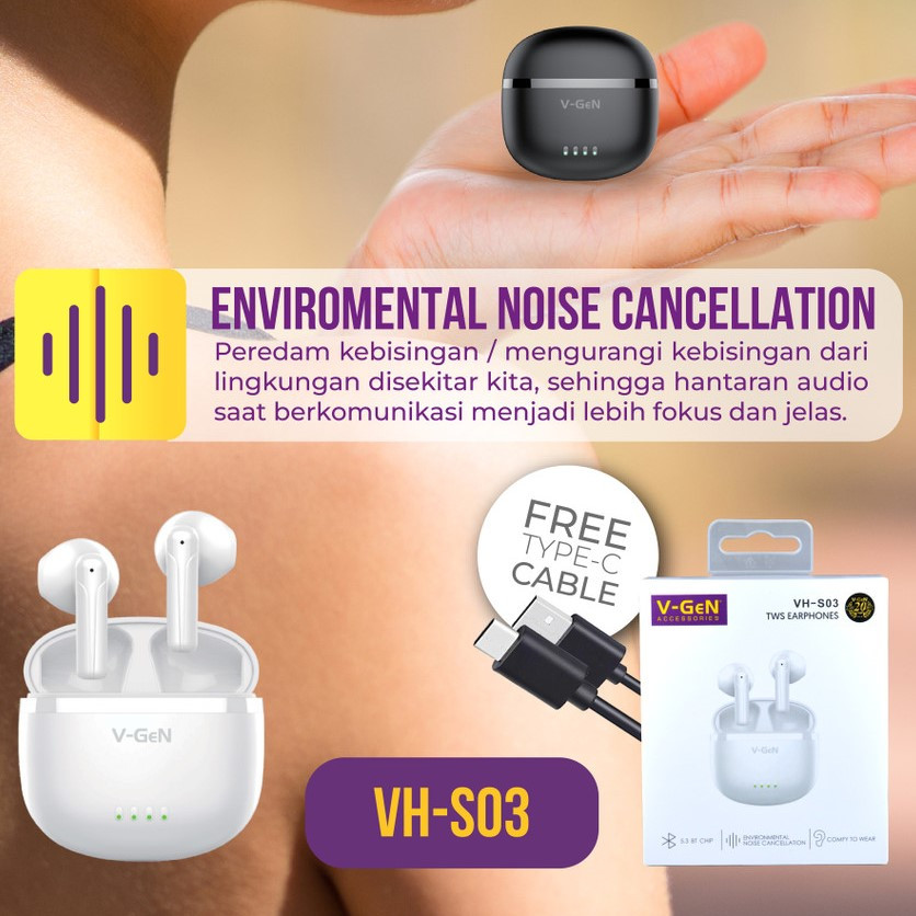 Earphone Bluetooth V-GeN TWS VH-S03