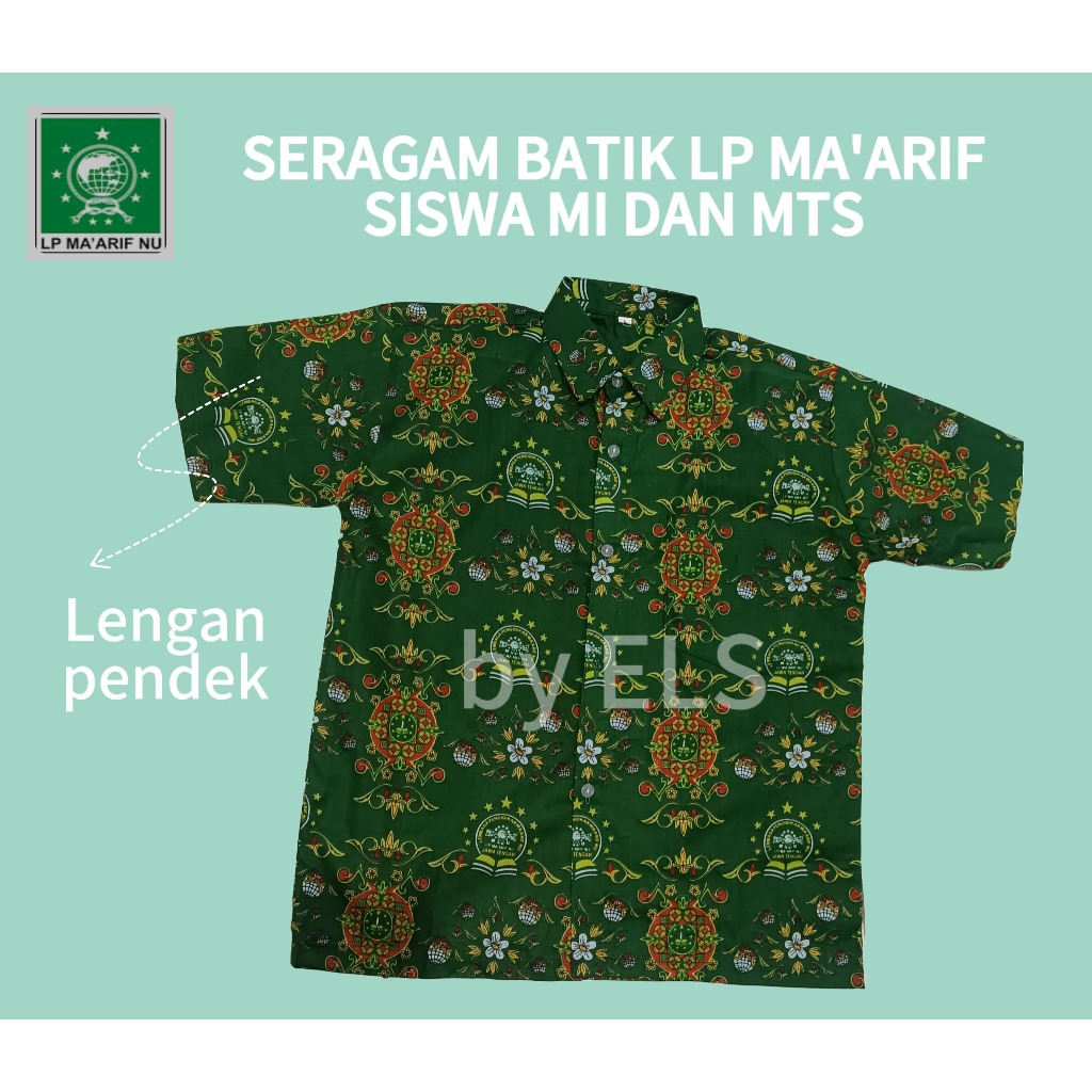 SERAGAM BATIK MAARIF SISWA MI LAKI-LAKI || SERAGAM MAARIF MURID || KEMEJA MAARIF MURID LENGAN PENDEK