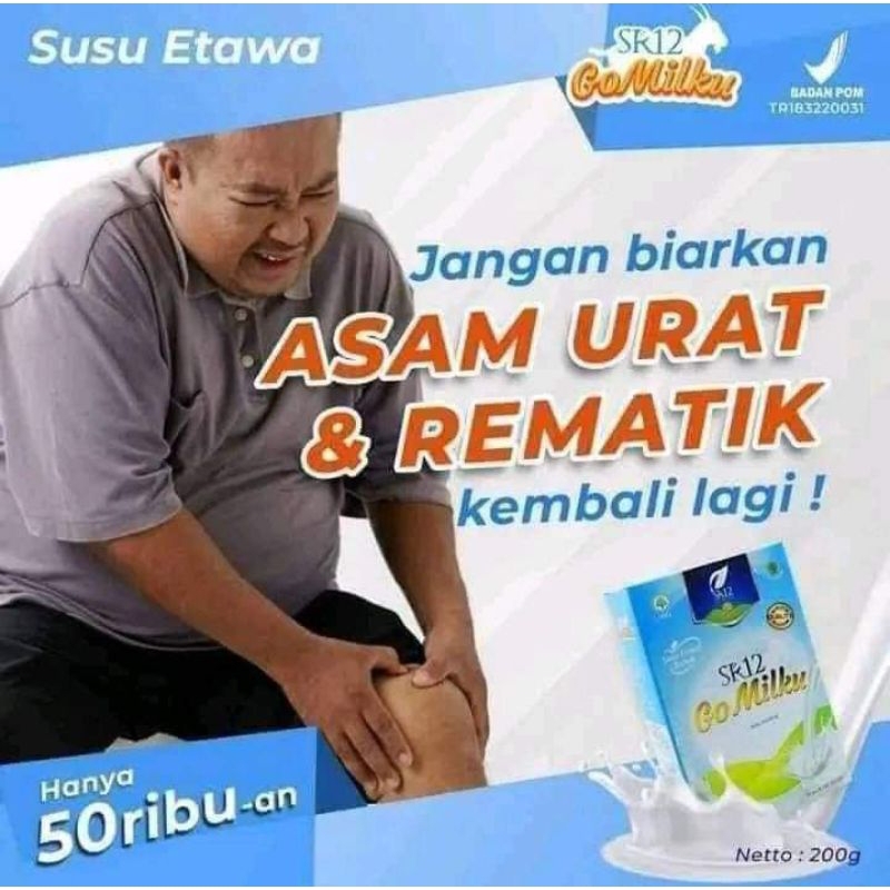 

GOMILKU SR12 SUSU ETAWA MENGATASI ASAM URAT/REMATIK