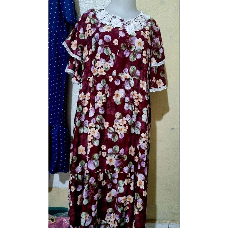 Dres renda  gajah putih sisa marun aja