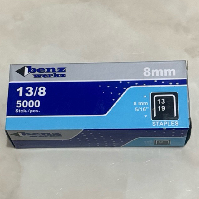 

Anak hekter BENZ 8mm 13/8 isi 5000pcs isi staples 8mm 5/16inci