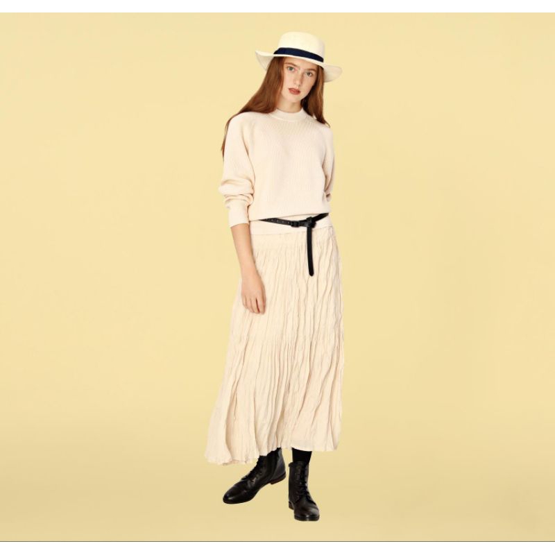 Preloved Rok Tier Off White by Uniqlo Ines de la Fresange