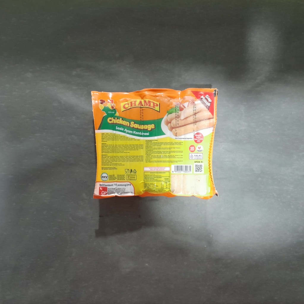

Champ Chicken Sausage 15pcs 375gr