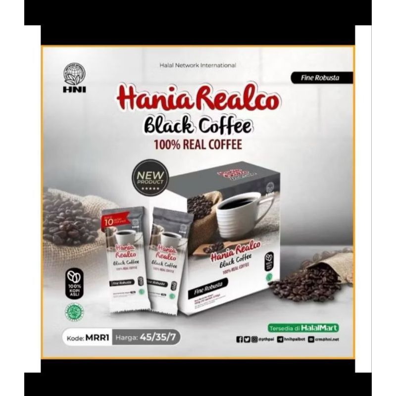 

￼realco black coffe fine robusta kopi hni hpai