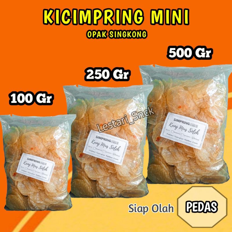 

KECIMPRING SINGKONG PEDAS ISI 500GR / OPAK SINGKONG MENTAH RENYAH GURIH SIAP