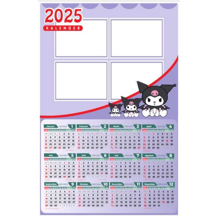 

Kalender 2025 dengan 4 foto
