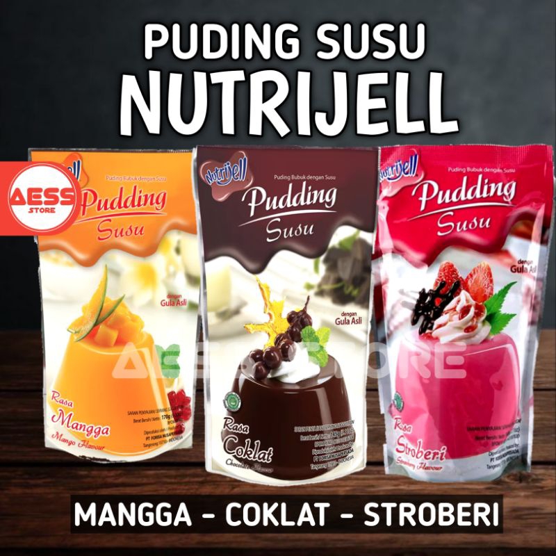 

Puding Susu Nutrijel Coklat Mangga Stroberi