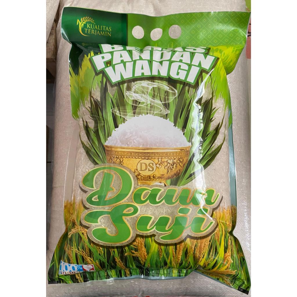 

Beras Kemasan 5kg cap daunsuji pandanwangi premium Bandung