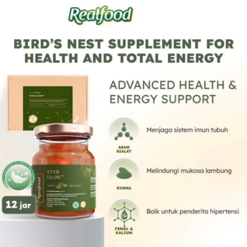 

Realfood Ever Glow Plus ( P.12 Diskon Harga ) Minuman Sarang Burung Walet Bpom Halal