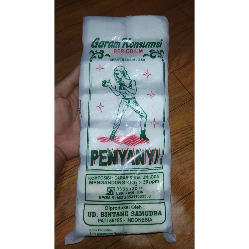 

garam beryodium, garam bata, garam kotak merek PENYANYI 2kg