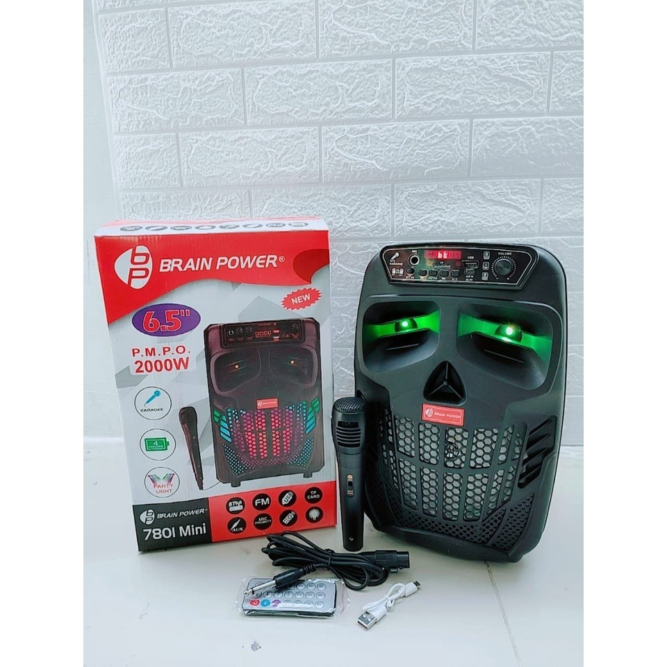 KIMISO 7801Mini - SPEAKER Karaoke BLUETOOTH PORTABLE 7801mini Uk 6,5 inch FREE 1 MICROPHONE Kabel