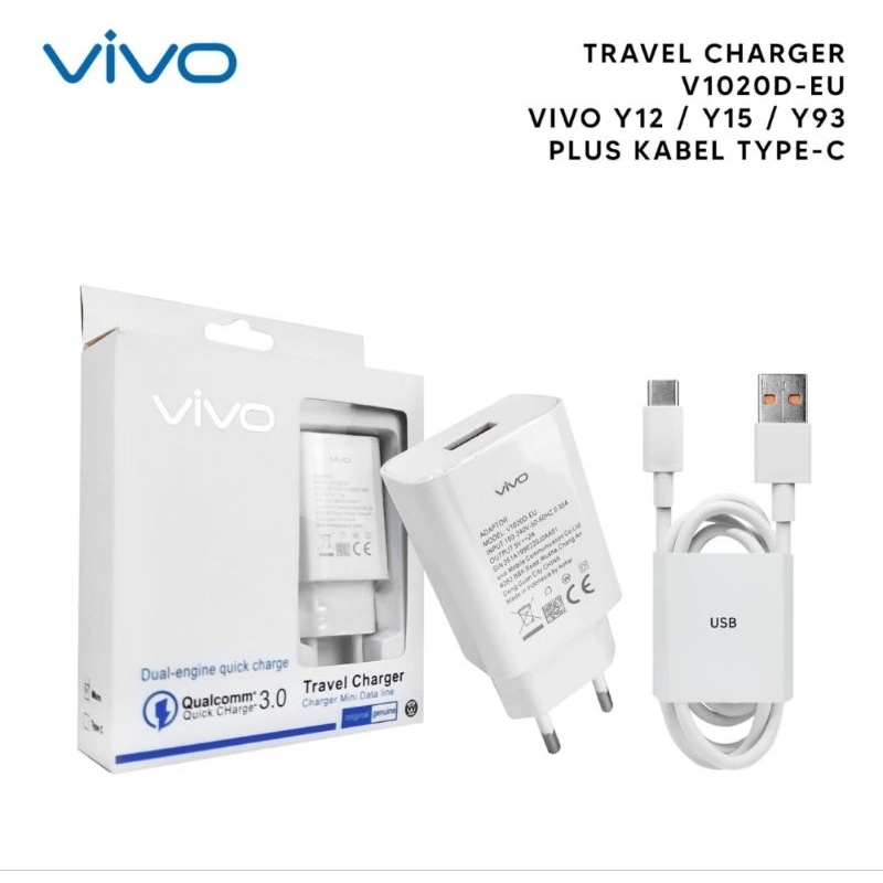 Charger Vivo Y12/y15/y17 Ori 99 Fast Charging