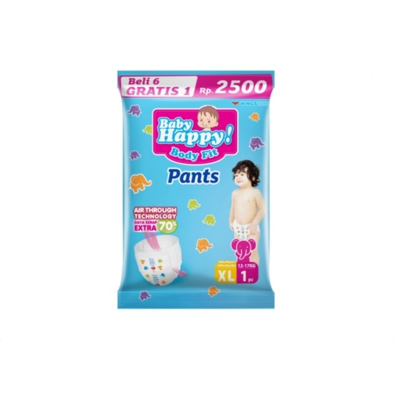 Baby Happy Pants XL1 Sachet Isi 6Plus 1