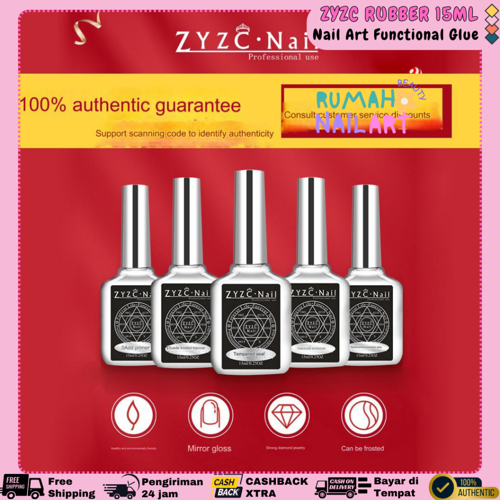ZYZC RUBBER 15ml Professional for Thin Nail Gel Top Coat / Base Coat / Matte Coat / Structure Reinfo