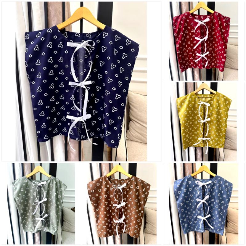 Vest Batik Wanita Rompi Wanita Luaran Wanita Kekinian