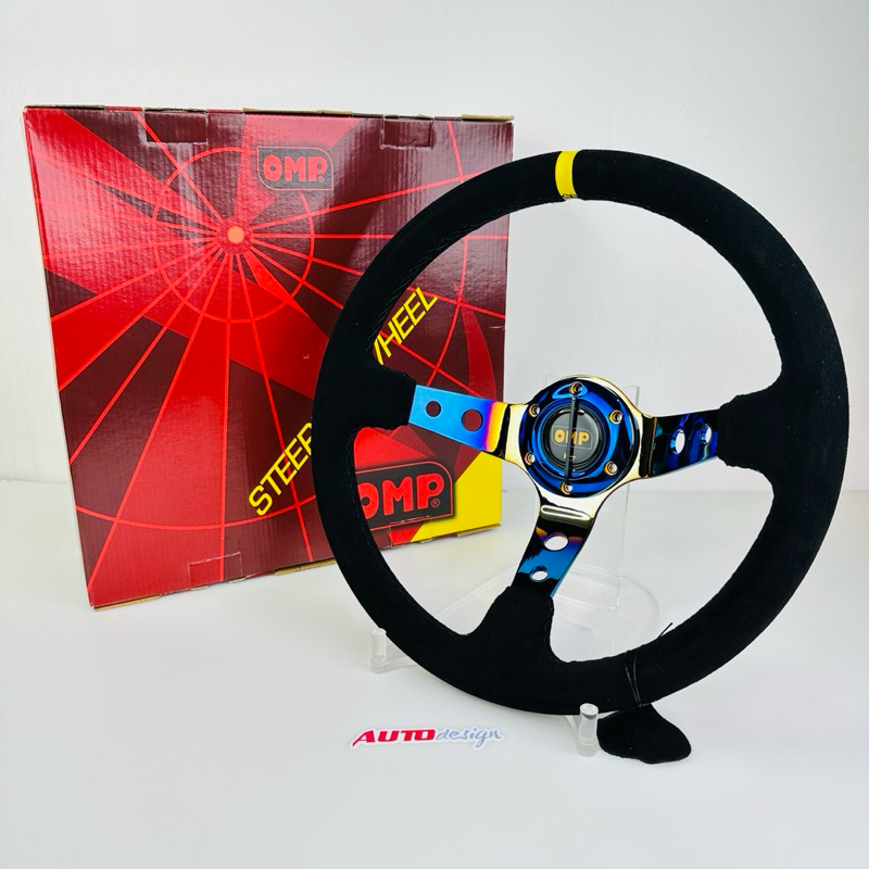 Stir Racing Mobil OMP Burn Blue Suede Celong 14 Inch Universal