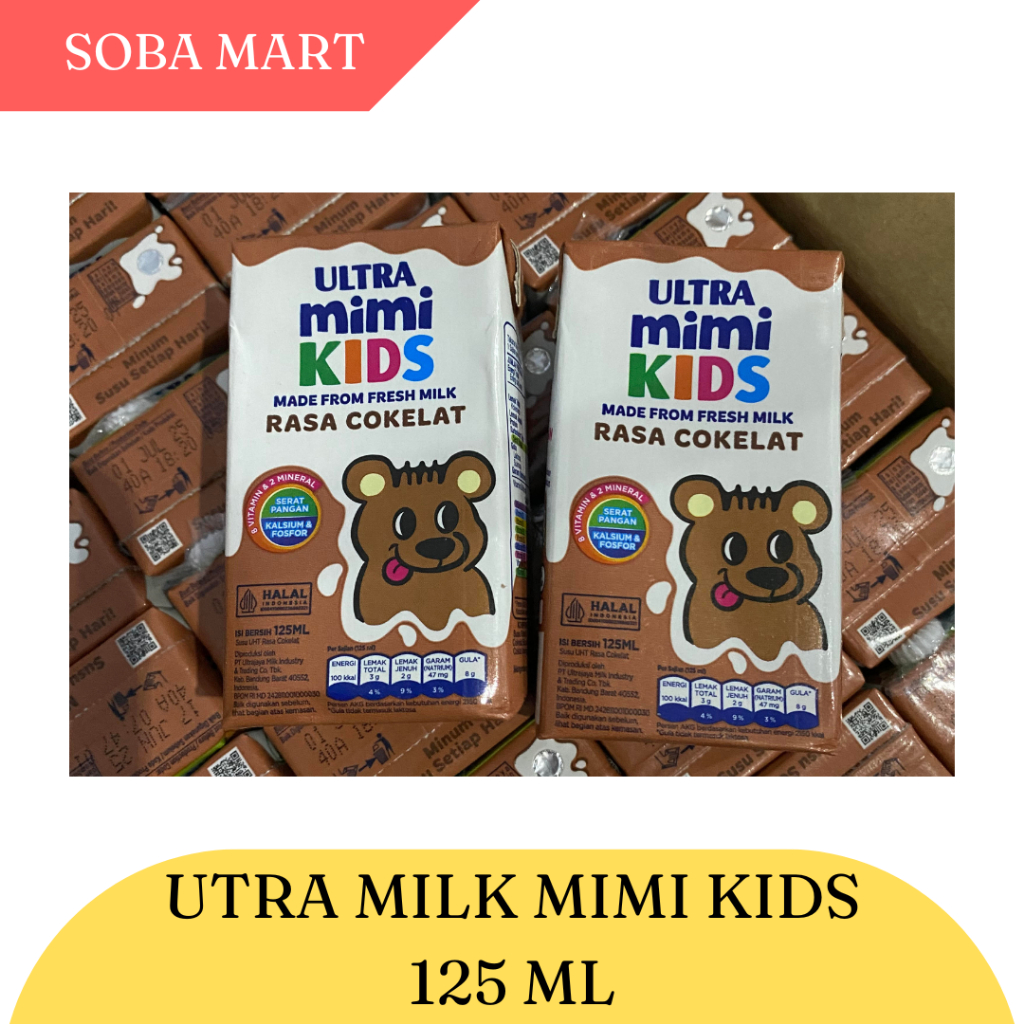 

Soba Mart Ultra Milk Mimi Kids Rasa Coklat (125ml)