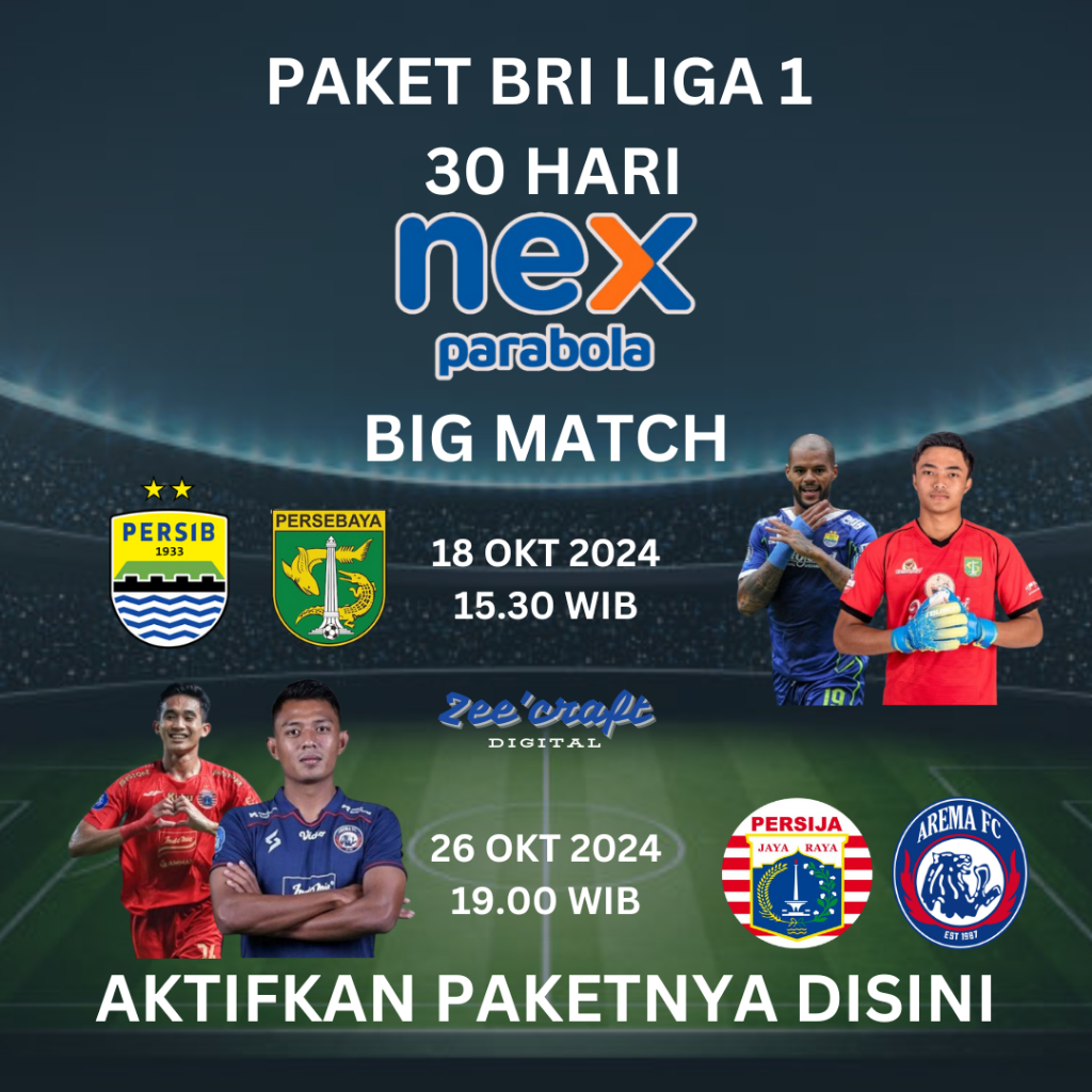 REICIVER NEX PARABOLA PAKET BRI LIGA 1 NEX PARABOLA 1 BULAN