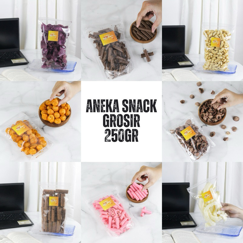 

Aneka Snack Kiloan Grosir 250 Gram Cemilan Camilan Enak Asin Pedas Gurih Grosiran Surabaya Murah