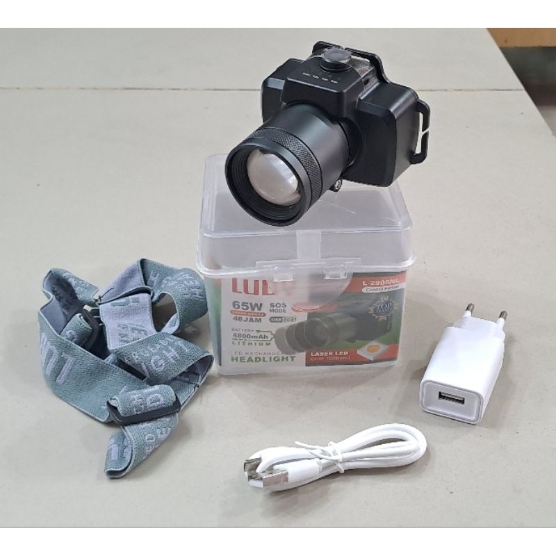 SENTER KEPALA LUBY ZOOM L 2906 NL CAHAYA PUTIH / SENTER KEPALA LUBY ZOOM CAHAYA TERANG 65W/ SENTER K