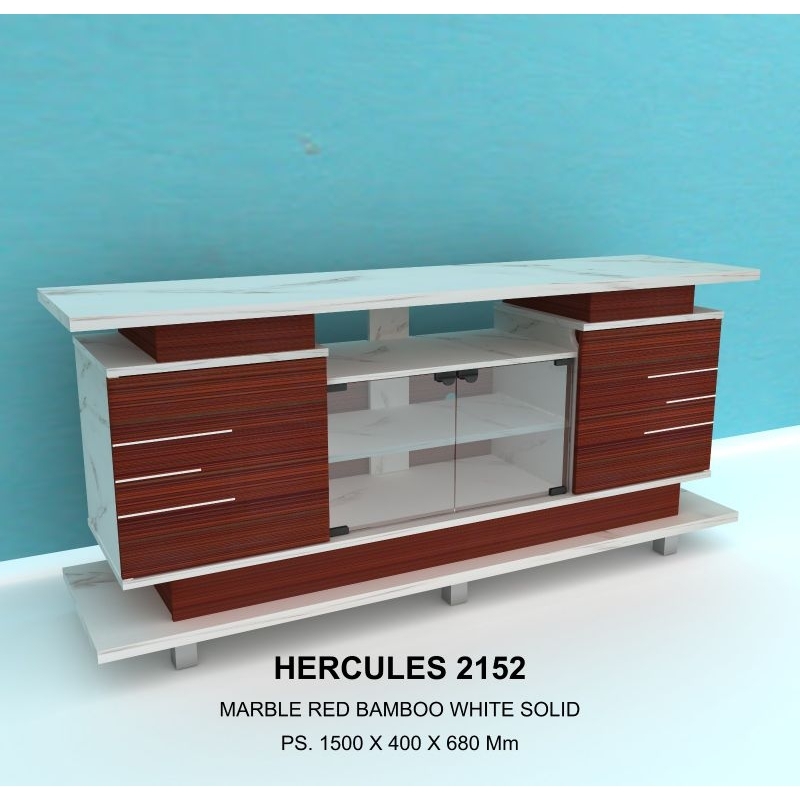 lemari tv meja tv bupet tv minimalis hercules