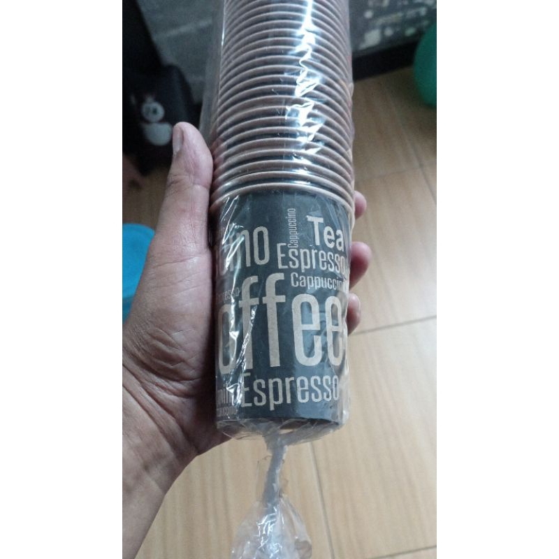 GROSIR cup kopi kertas craft 8oz / gelas kopi anti panas / gelas kertas