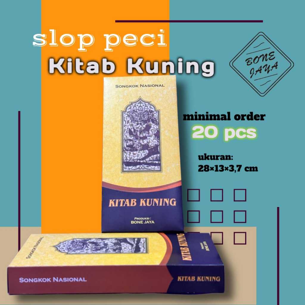 

Ecer Kodian Box Kemasan Songkok Kitab Kuning Ukuran 28x3,7x13 Tebal 310gsm (Bonus Label Bordir)