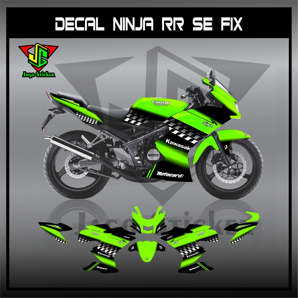 Decal Sticker Striping Variasi  NINJA RR 150  / NINJA RR New 2Tak 2012-2016 / NINJA RR SE 150 / NINJ