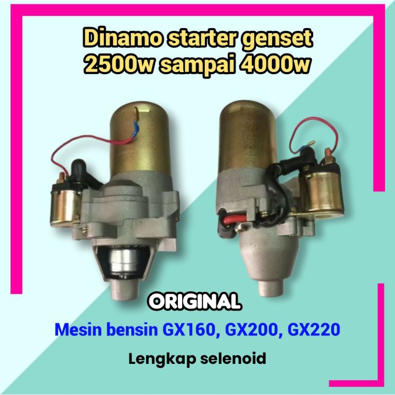 Dinamo starter engine genset ET 2500 3000 4000 Watt generator listrik 4 TAK GX160 GX200 GX220