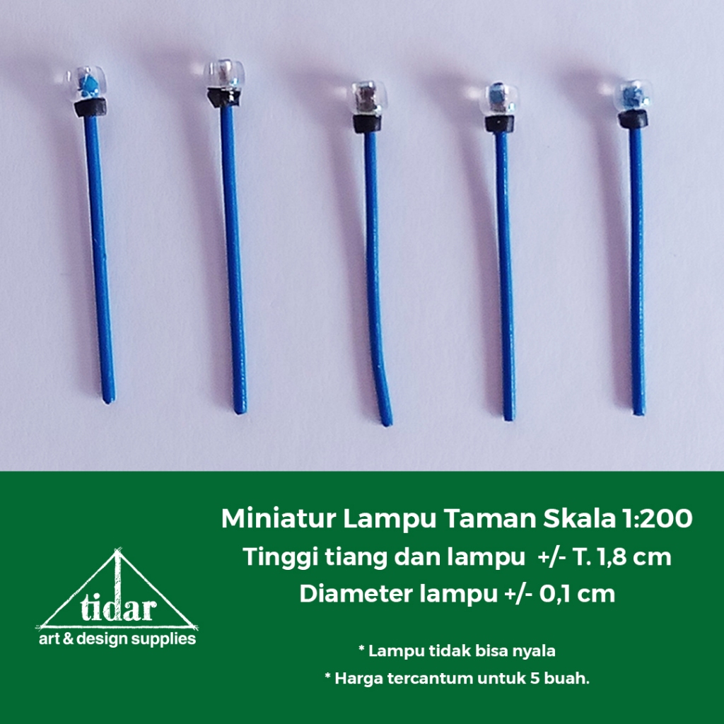 

[MR] MH - Miniatur Lampu Taman 1 Mata Skala 1:200 - Maket Lampu Hias