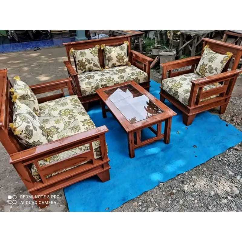 SOFA BANGKU KAYU 221 MINIMALIS MURAH / BANGKU SOFA RUANG TAMU