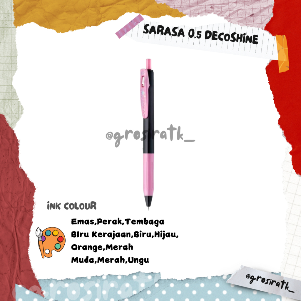 

Zebra Sarasa 0.5 Decoshine New Collection Sarasa