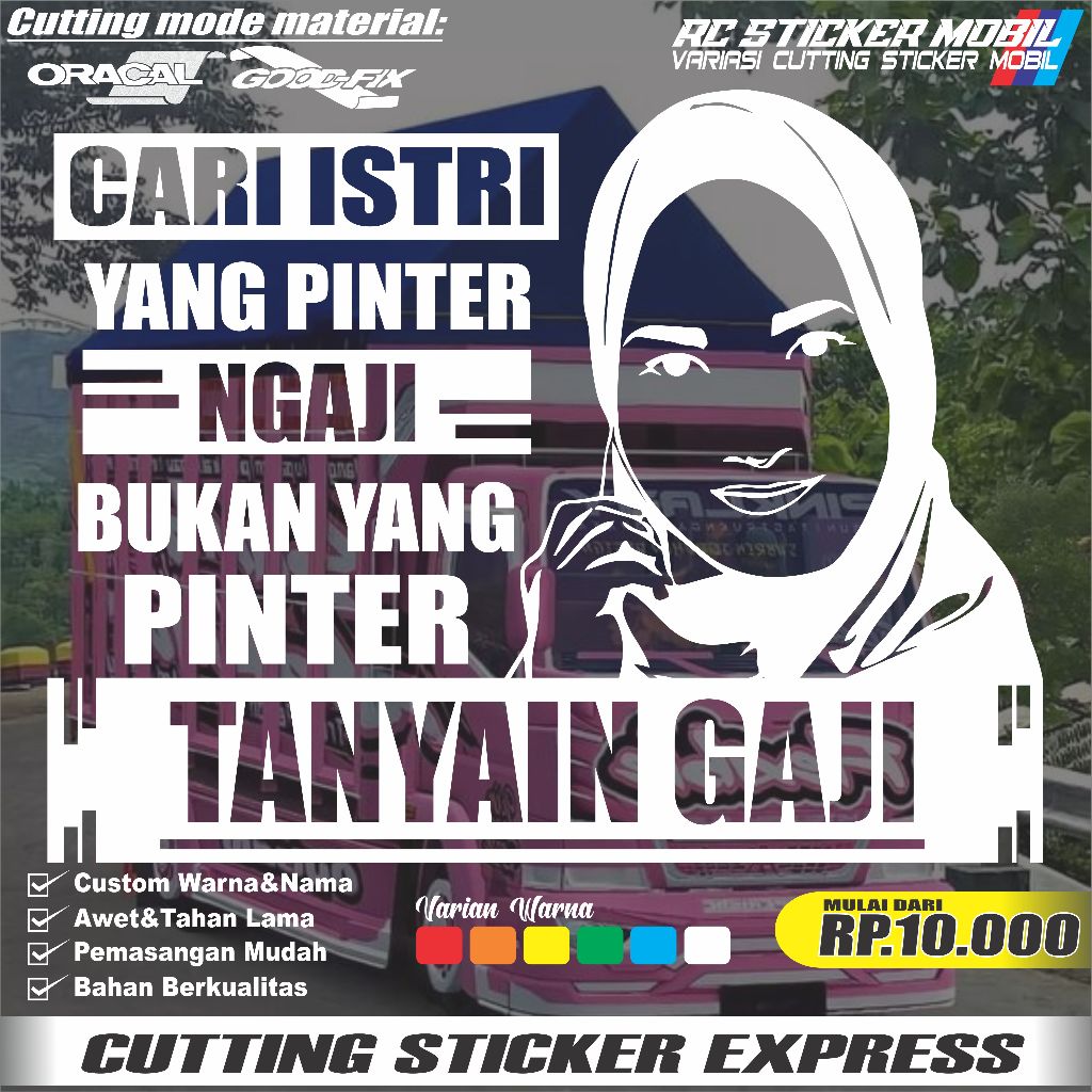 Stiker tulisan keren stiker mobil stiker pickup stiker