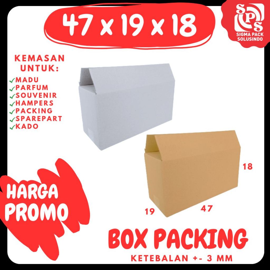 

Box 47x19x18 Kardus Packing A1 Karton Dus Kotak Kemasan Sparepart Jamu Madu Assesoris