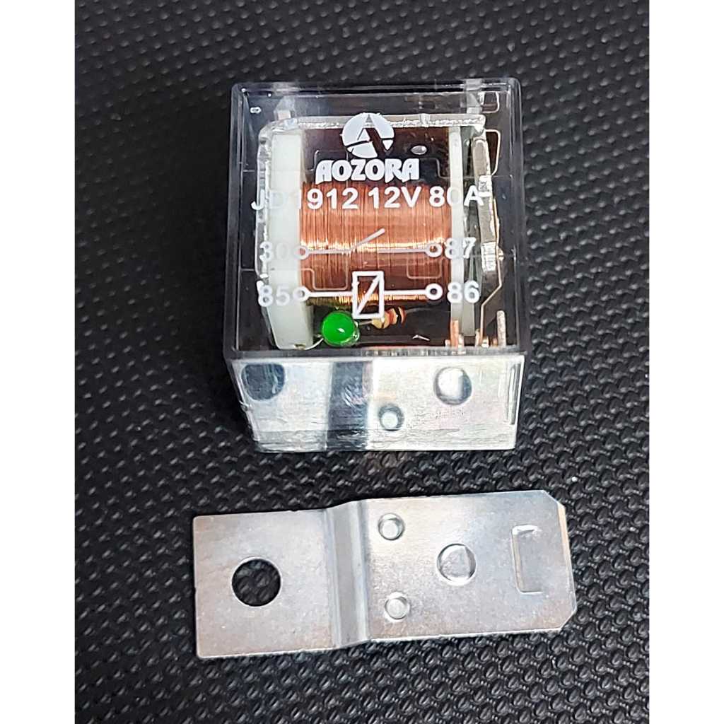 RELAY MOTOR LAMPU KLAKSON RELAY TRANSPARAN KAKI 4 12VOLT 80A MEREK AOZORA