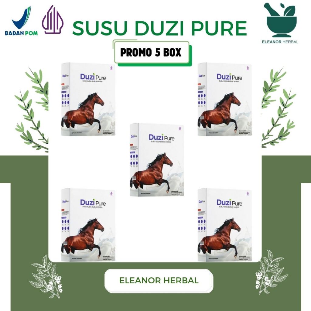 

PROMO 5 BOX Susu Kuda 100% Murni - Duzi Pure 200g Bubuk