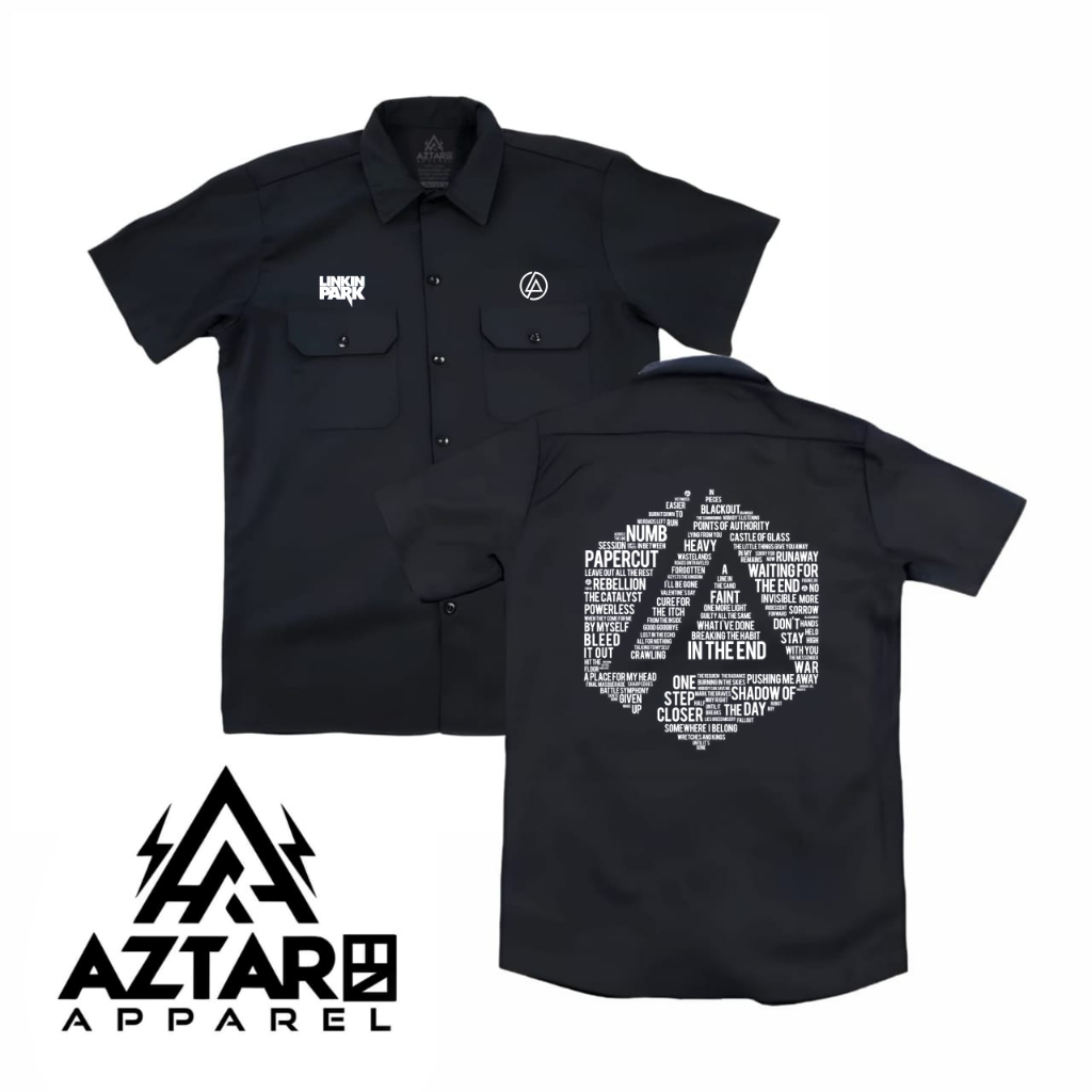 AZTAR APPAREL Kemeja PDH LINKIN PARK vol.1 Kemeja Workshit Priia & Wanita