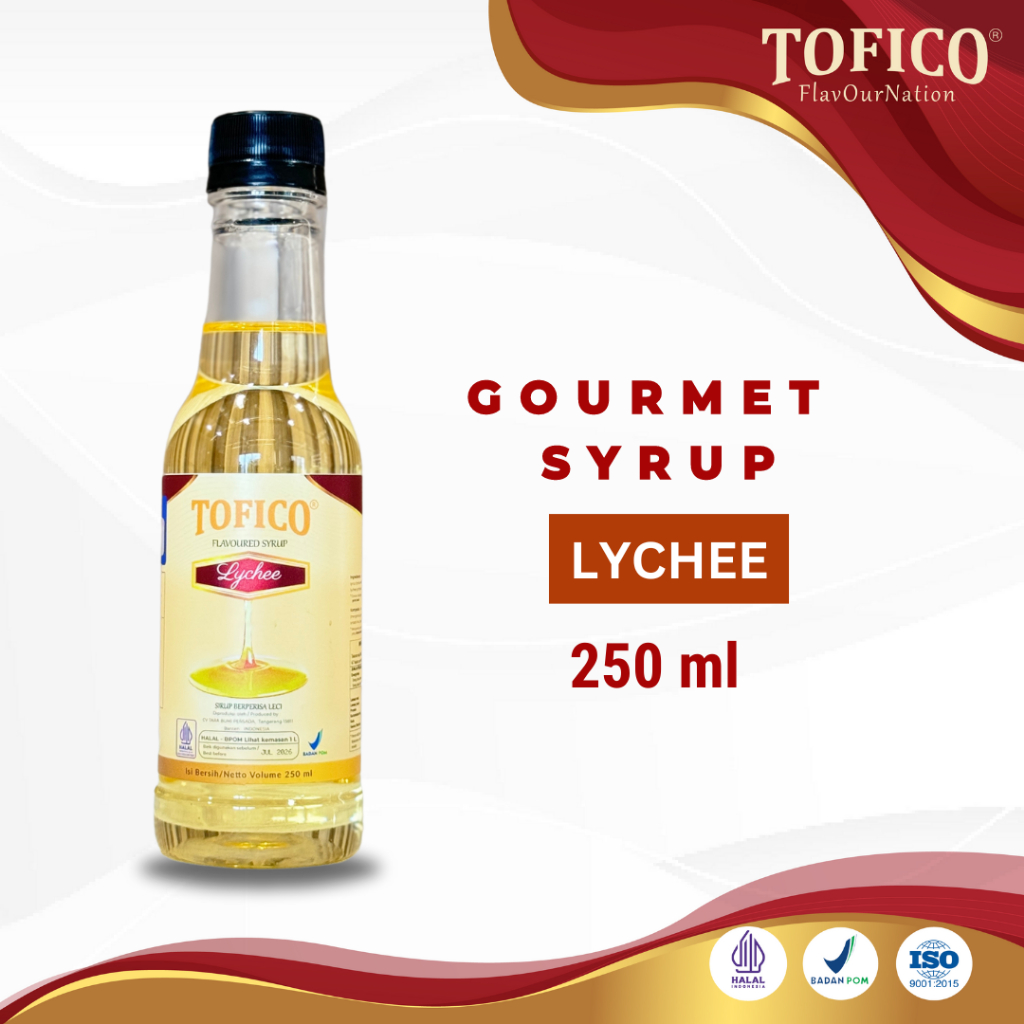 

Syrup Lychee Tofico / Sirup Rasa Lychee 250 ML / Tofico Syrup Official