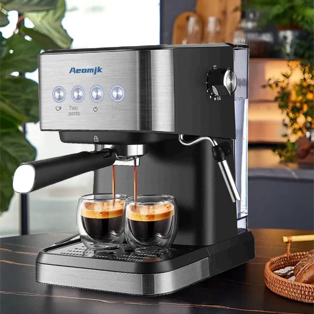 Mesin Kopi 20 Bar 1.2L Espresso Coffee Maker Frothing 1050w AEOMJK CM3010