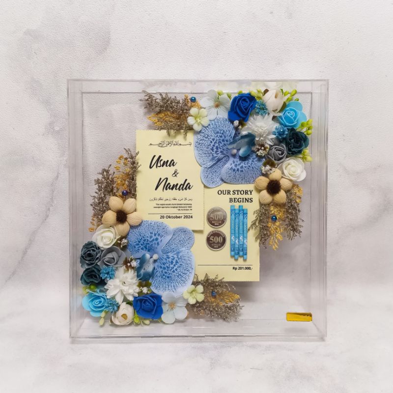 Mahar Full Akrilik Rustic 30x30 / Mahar Murah / Mahar Akrilik / Mahar Cantik / Mahar Rustic / Mahar 