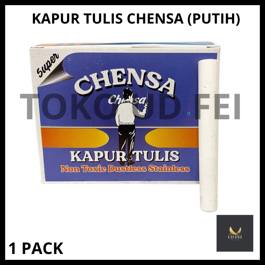 (1 PACK) KAPUR WARNA CHENSA/KAPUR TULIS/KAPUR MURAH/ KAPUR PAPAN TULIS/KAPUR TULIS PUTIH