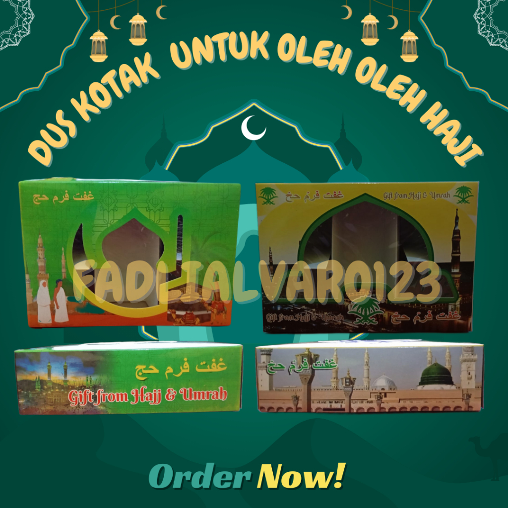 

1 pack ( isi 50 pcs ) dus kotak/dus lipat untuk kemasan oleh oleh haji