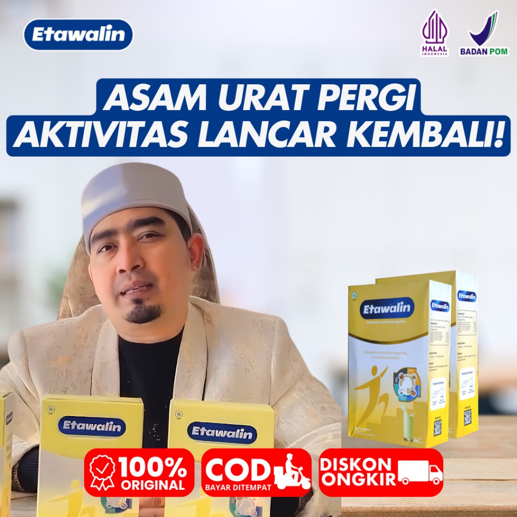 

ETAWALIN PAKET 3 BOX - Susu Herbal Bantu Cegah Asam Urat Anda BPOM F