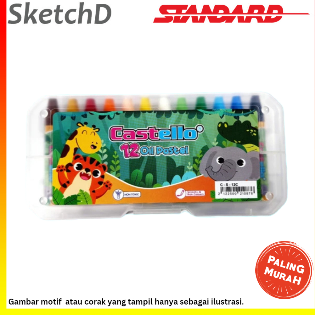 

Krayon Minyak 12 Warna Castello Oil Pastel Crayon Murah dari Standard