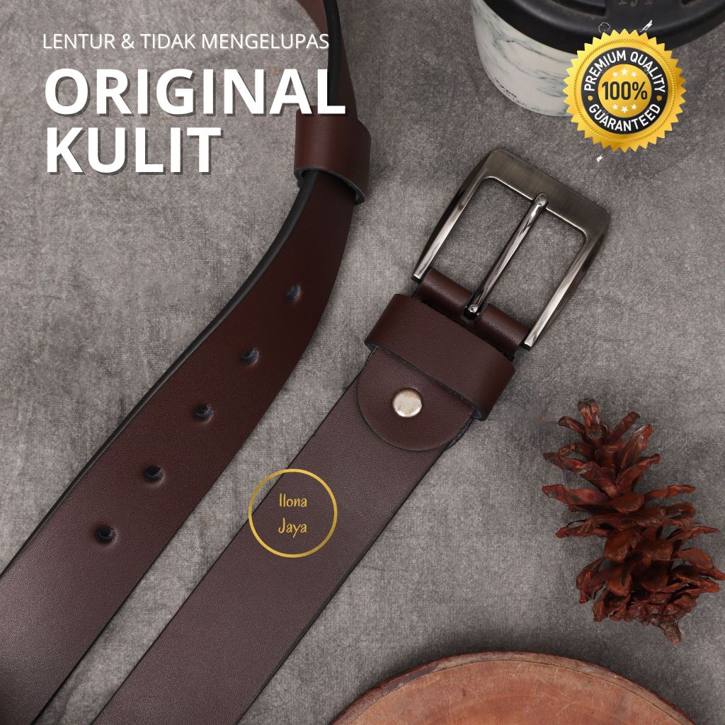 Gesper Kulit Sabuk Pria Kulit Sabuk Pria Jumbo Ikat Pinggang Kulit Pria Sabuk Kulit Asli