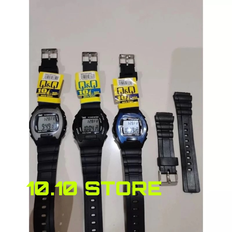 STRAP TALI KARET Q&Q DIGITAL MAC-5 MAC5 MAC5P MAC5P101Y STRAP QQ QNQ RUBBER JAM TANGAN