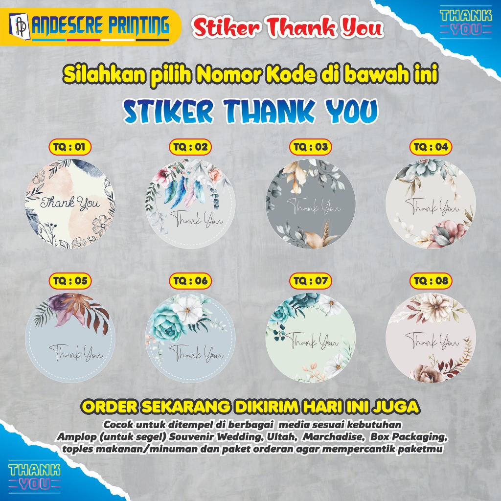 

STIKER LABEL THANK YOU / STICKER THANK YOU / THANK YOU STICKER